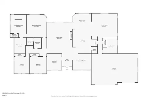 Floorplan - 23400 Johnson Ct, Tehachapi, CA 93561 photo 1 of 1