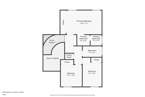 Floorplan - 44821 Benald St, Lancaster, CA 93535 photo 2 of 2