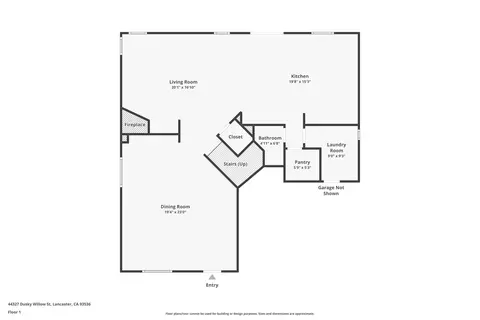 Floorplan - 44327 Dusky Willow St, Lancaster, CA 93536 photo 1 of 2