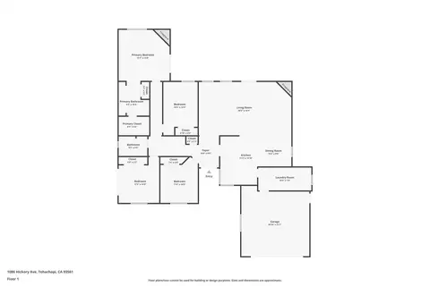 Floorplan - 1086 Hickory Ave, Tehachapi, CA 93561 photo 1 of 1
