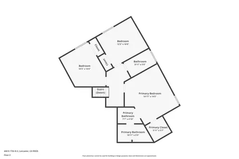 Floorplan - 44615 17th St E, Lancaster, CA 93535 photo 3 of 3
