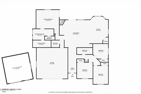Floorplan - 23309 Tak Ct, Tehachapi, CA 93561 photo 1 of 1
