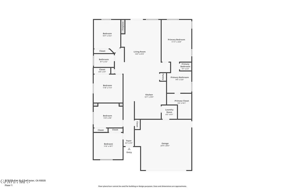 Floorplan - 2736 Garnet Ln, Lancaster, CA 93535 photo 1 of 1