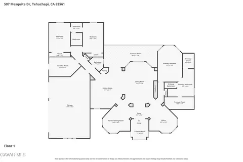 Floorplan - 507 Mesquite Dr, Tehachapi, CA 93561 photo 1 of 1