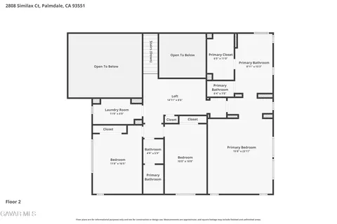 Floorplan - 2808 Similax Ct, Palmdale, CA 93551 photo 2 of 2