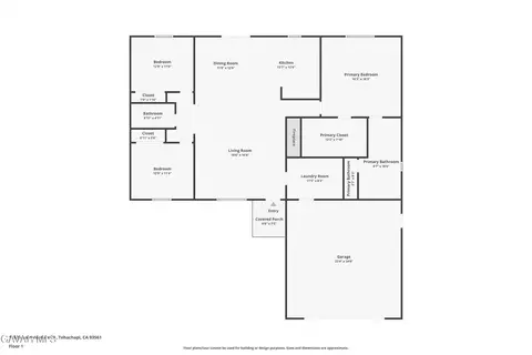 Floorplan - 17820 Bold Venture Dr, Tehachapi, CA 93561 photo 1 of 1