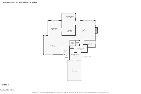 Floorplan - 3407 Denham Dr, Palmdale, CA 93551 photo 2 of 3