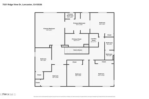 Floorplan - 7531 Ridge View Dr, Lancaster, CA 93536 photo 2 of 2