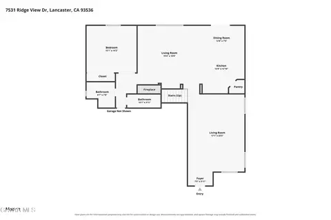 Floorplan - 7531 Ridge View Dr, Lancaster, CA 93536 photo 1 of 2