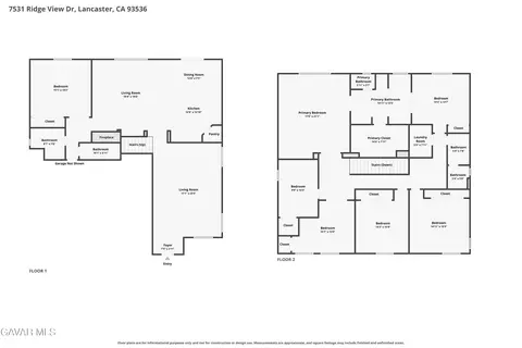 Floorplan - 7531 Ridge View Dr, Lancaster, CA 93536 photo 1 of 3