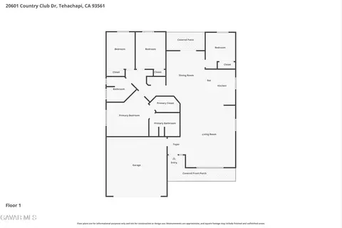 Floorplan - 20601 Country Club Dr, Tehachapi, CA 93561 photo 1 of 1