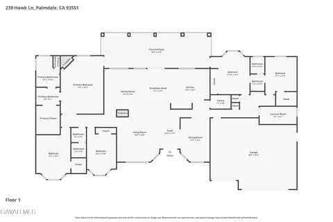 Floorplan - 239 Hawk Ln, Palmdale, CA 93551 photo 1 of 1
