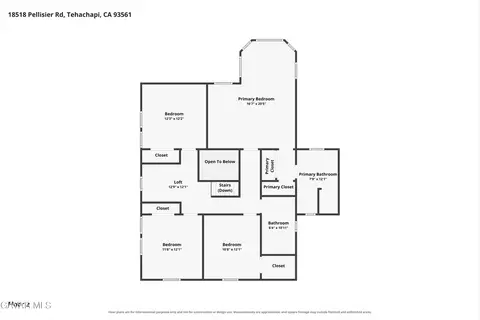 Floorplan - 18518 Pellisier Rd, Tehachapi, CA 93561 photo 3 of 3