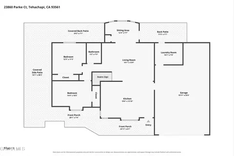 Floorplan - 23860 Parke Ct, Tehachapi, CA 93561 photo 2 of 3