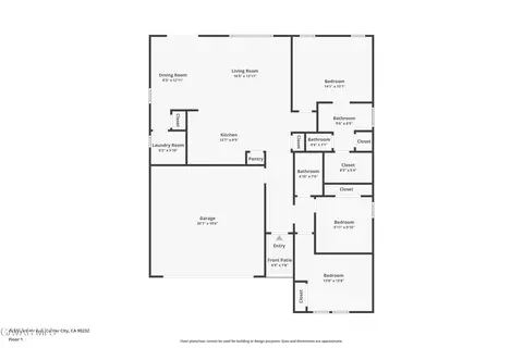 Floorplan - 44445 Freer Way, Lancaster, CA 93536 photo 2 of 2