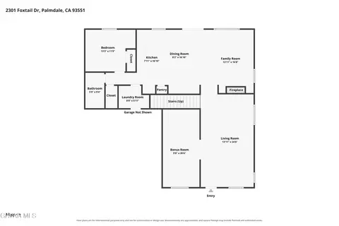 Floorplan - 2301 Foxtail Dr, Palmdale, CA 93551 photo 1 of 2