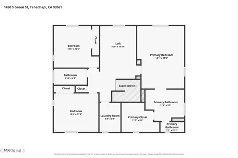 Floorplan - 1450 S Green St, Tehachapi, CA 93561 photo 3 of 3