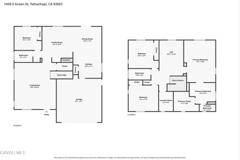 Floorplan - 1450 S Green St, Tehachapi, CA 93561 photo 1 of 3