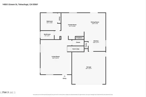 Floorplan - 1450 S Green St, Tehachapi, CA 93561 photo 2 of 3