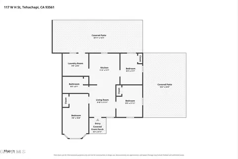Floorplan - 117 W H St, Tehachapi, CA 93561 photo 1 of 1