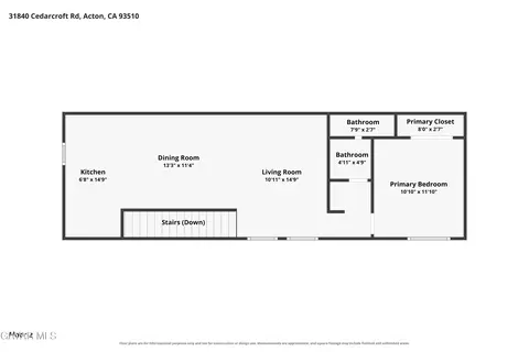 Floorplan - 31840 Cedarcroft Rd, Acton, CA 93510 photo 7 of 8