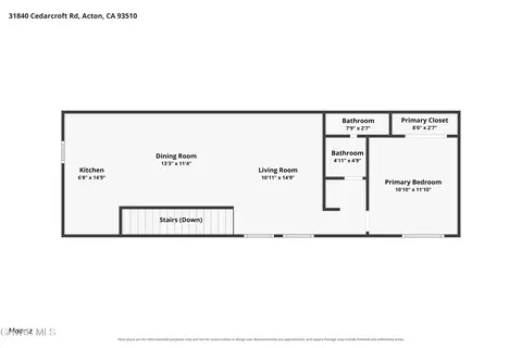 Floorplan - 31840 Cedarcroft Rd, Acton, CA 93510 photo 3 of 8