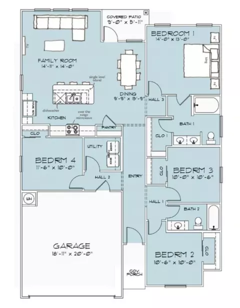 Floorplan - 5307 Lyle Pl, Bryan, TX 77807 photo 1 of 1