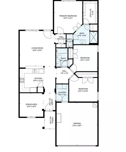 Floorplan - 2126 Markley Dr, Bryan, TX 77807 photo 1 of 1