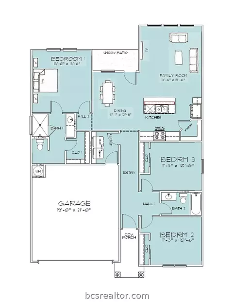 Floorplan - 5528 Harriet St, Bryan, TX 77807 photo 1 of 1