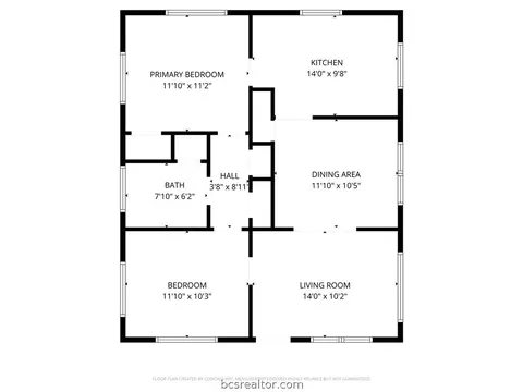 Floorplan - 402 Hill St, Bryan, TX 77803 photo 1 of 1