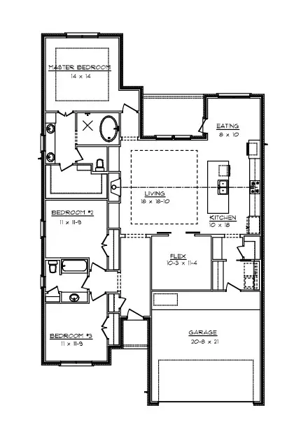 Floorplan - 2822 Captain Dr, Bryan, TX 77808 photo 1 of 1