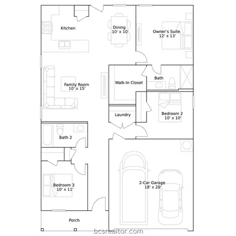 Floorplan - 5564 Harriet St, Bryan, TX 77807 photo 1 of 1