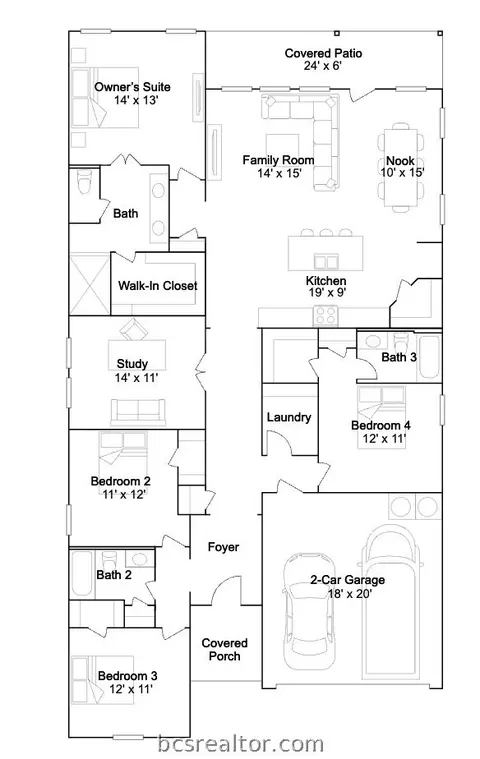 Floorplan - 2725 Chippewa Rd, Bryan, TX 77807 photo 1 of 1