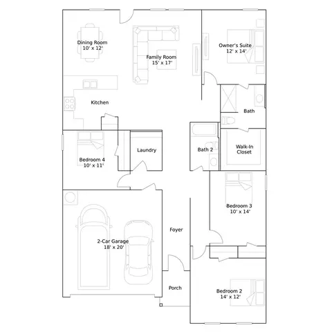 Floorplan - 505 Paco Loop, Caldwell, TX 77836 photo 1 of 1