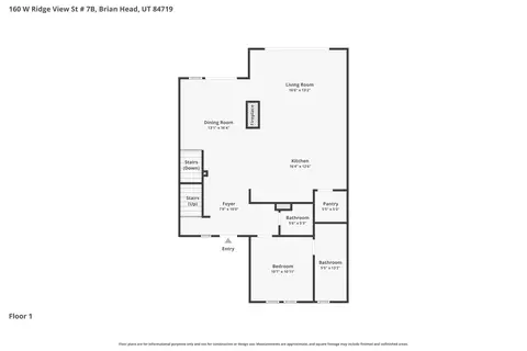 Floorplan - 160 W Ridgeview St #7B, Brian Head, UT 84719 photo 1 of 2