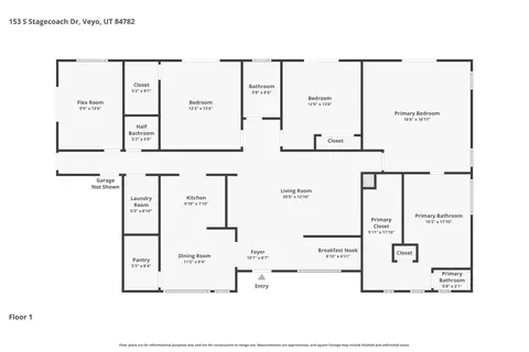 Floorplan - 153 S Stagecoach Dr, Brookside, UT 84782 photo 1 of 2