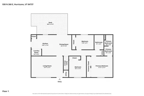 Floorplan - 930 N 260 E, Hurricane, UT 84737 photo 3 of 3