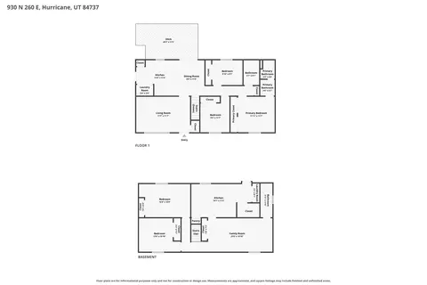 Floorplan - 930 N 260 E, Hurricane, UT 84737 photo 2 of 3