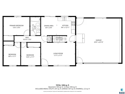 Floorplan - 105 E Maureen Dr, Brandon, SD 57005 photo 1 of 3