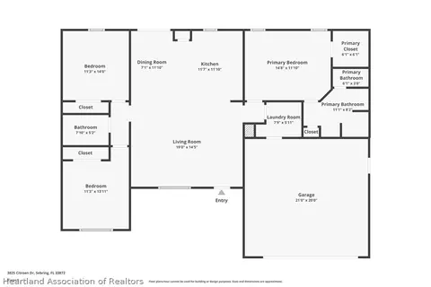 Floorplan - 3825 Citroen Dr, Sebring, FL 33872 photo 1 of 1