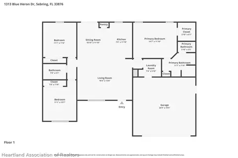 Floorplan - 1313 Blue Heron Dr, Sebring, FL 33876 photo 1 of 1