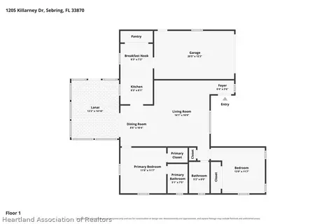 Floorplan - 1205 Killarney Dr, Sebring, FL 33870 photo 1 of 1
