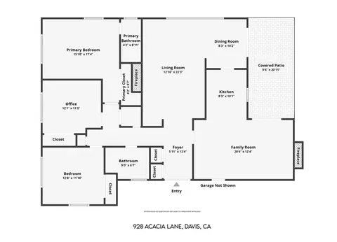 Floorplan - 928 Acacia, Davis, CA 95616 photo 1 of 1