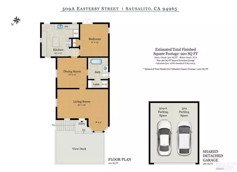 Floorplan - 509 Easterby St, Sausalito, CA 94965 photo 3 of 3