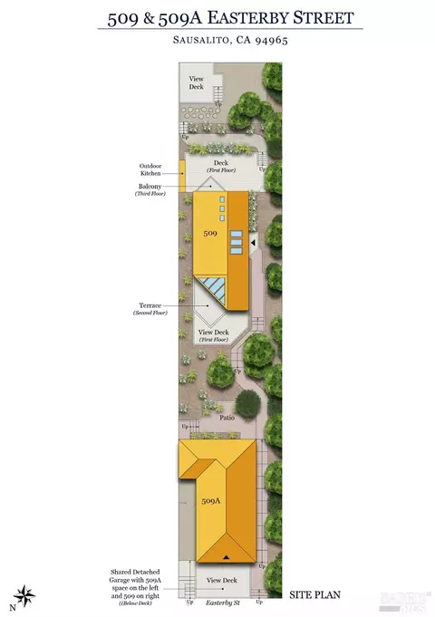 Floorplan - 509 Easterby St, Sausalito, CA 94965 photo 1 of 3