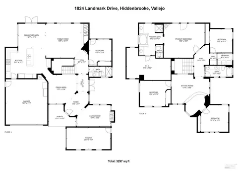 Floorplan - 1824 Landmark Dr, Vallejo, CA 94591 photo 1 of 1