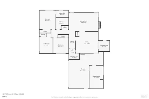 Floorplan - 150 Fiddletown Ct, Vallejo, CA 94589 photo 1 of 1