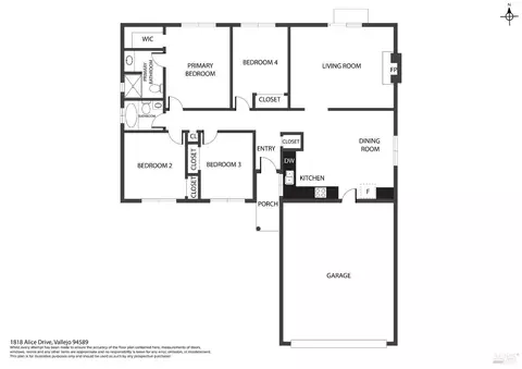 Floorplan - 1818 Alice Dr, Vallejo, CA 94589 photo 2 of 2