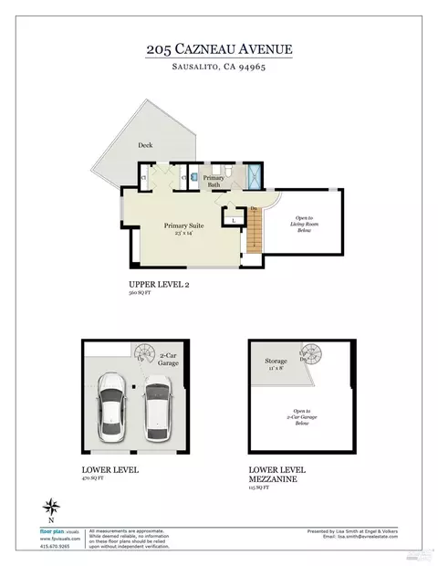 Floorplan - 205 Cazneau Ave, Sausalito, CA 94965 photo 2 of 2