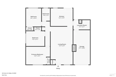 Floorplan - 433 Carter St, Vallejo, CA 94590 photo 2 of 2